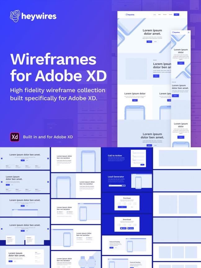 370个元素通用网页设计原型图xd源文件