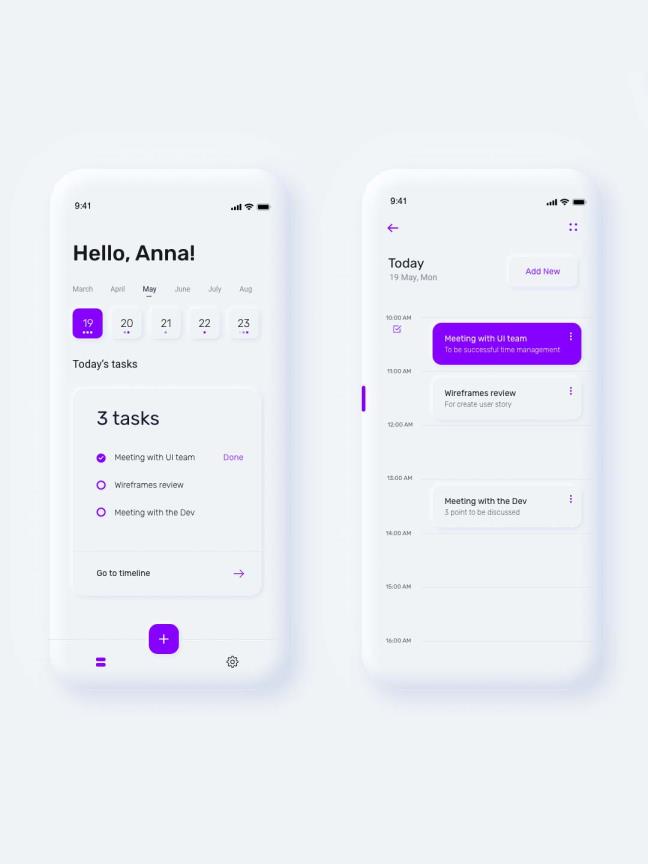 新拟物Neumorphism风todo list UI源文件下载，xd源文件