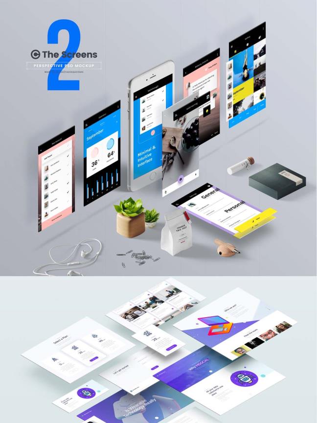 高端作品集包装mockup样机模板，UI样机mockup源文件下载