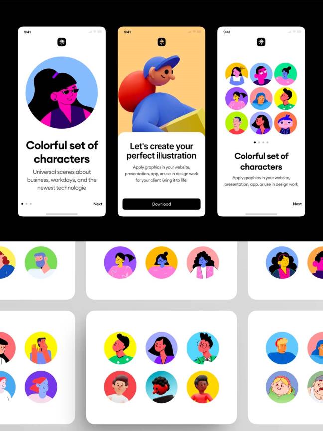 100+用户头像源文件，png,svg，fig格式