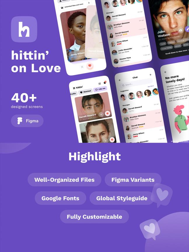 一套视频社交、语音社交app ui资源kit套件figma源文件