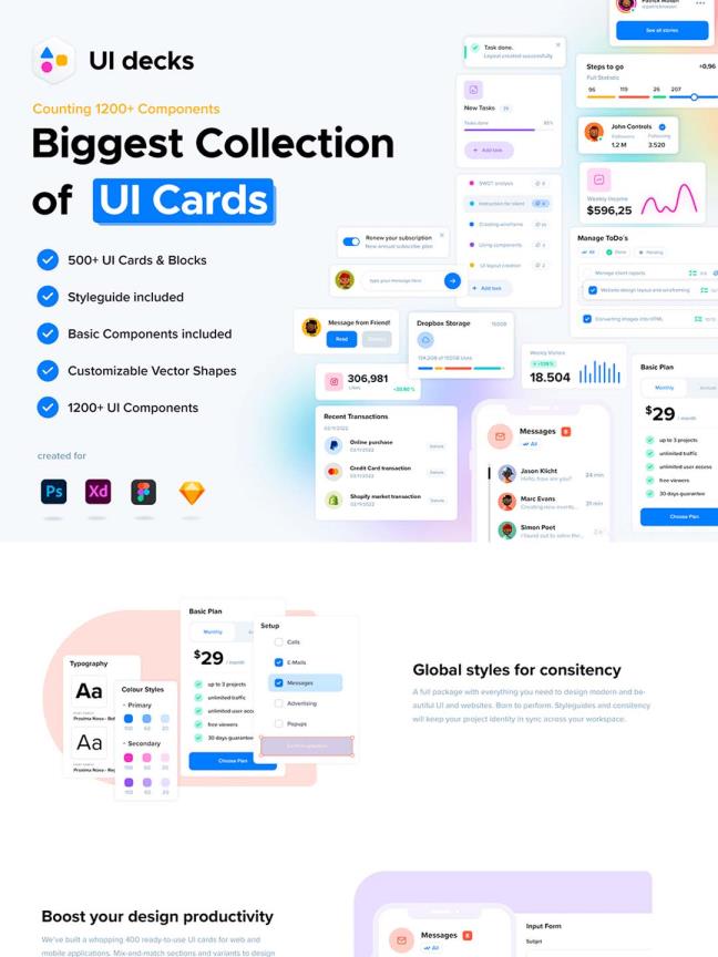 含500多个UI控件的B端UI设计素材库sketch,fig,xd,psd