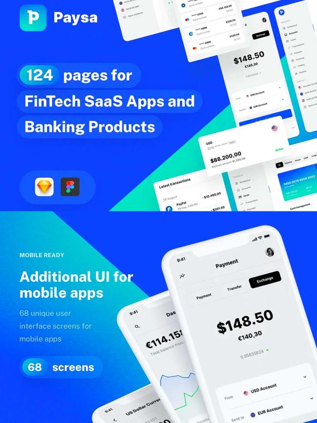 金融科技相关的B端产品UI资源素材适合银行、金融、后台管理的UI素材fig,sketch源文件
