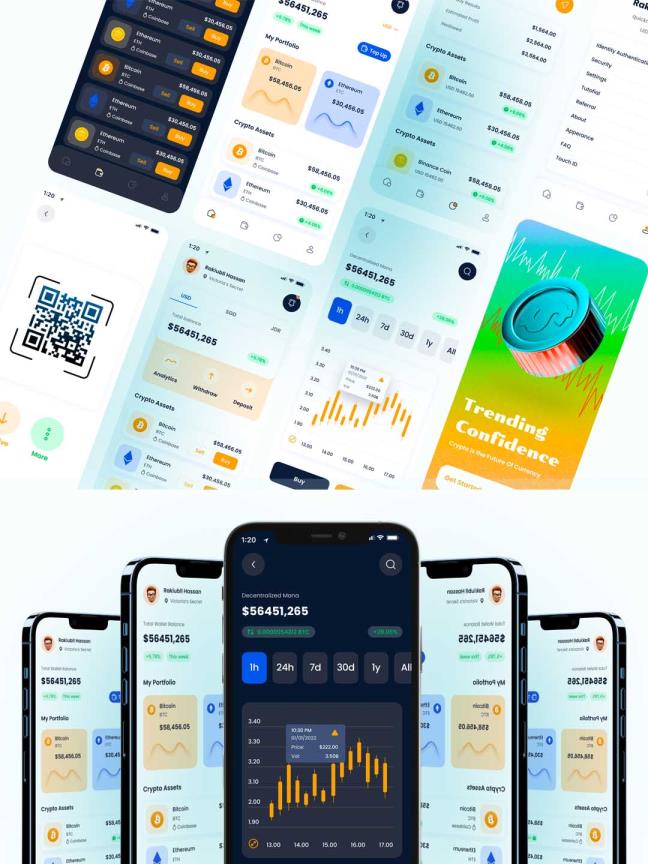 ​一个干净简约的加密货币APP，fig格式