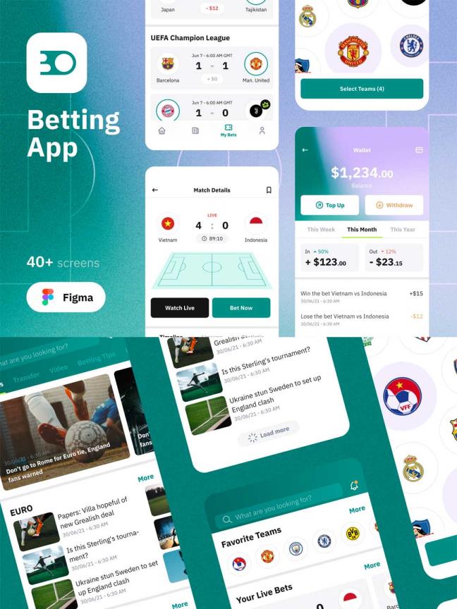 世界杯赛事UI界面，娱乐竞猜app UI设计源文件sketch、figma、xd格式