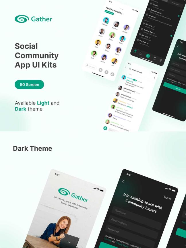 语音社交app ui源文件下载，仿clubhouse ui界面源文件下载