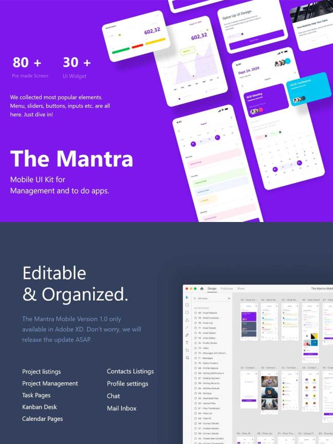 任务管理app ui源文件下载，todo UI界面素材下载xd源文件