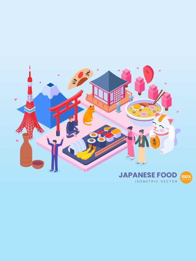 旅游主题2.5D矢量插画ai源文件下载