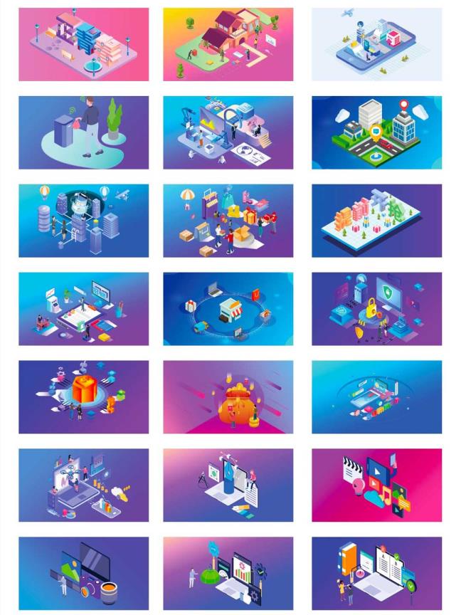 2.5D设计源文件下载，内有50多款