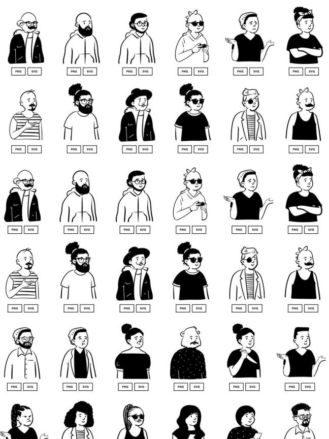 可搭配近60万种组合插画组件库，下载可商用！