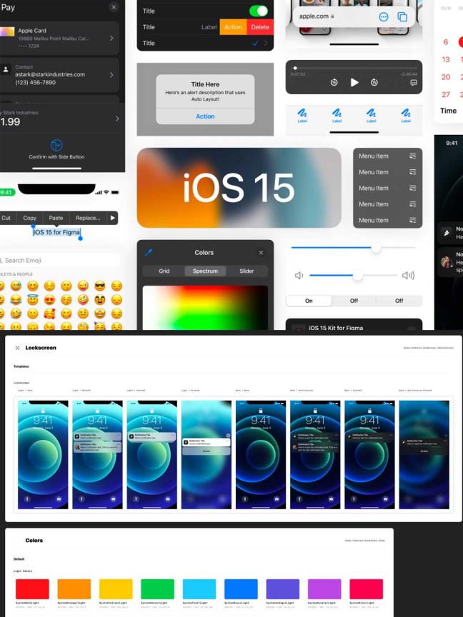 iOS 15 UI KIT源文件下载，iOS 15 UI套件figma源文件下载