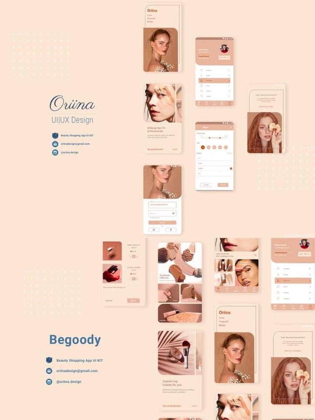 23页医美，美容产品app UI资源xd源文件