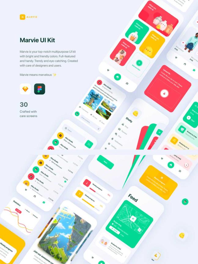 30页时尚，潮牌电商，文创ip电商UI素材sketch、figma源文件