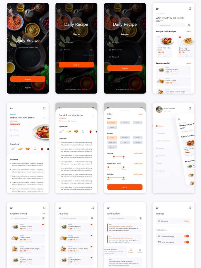 美食外卖app UI xd源文件