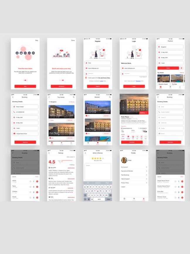 酒店预订APP应用程序UI界面sketch源文件下载