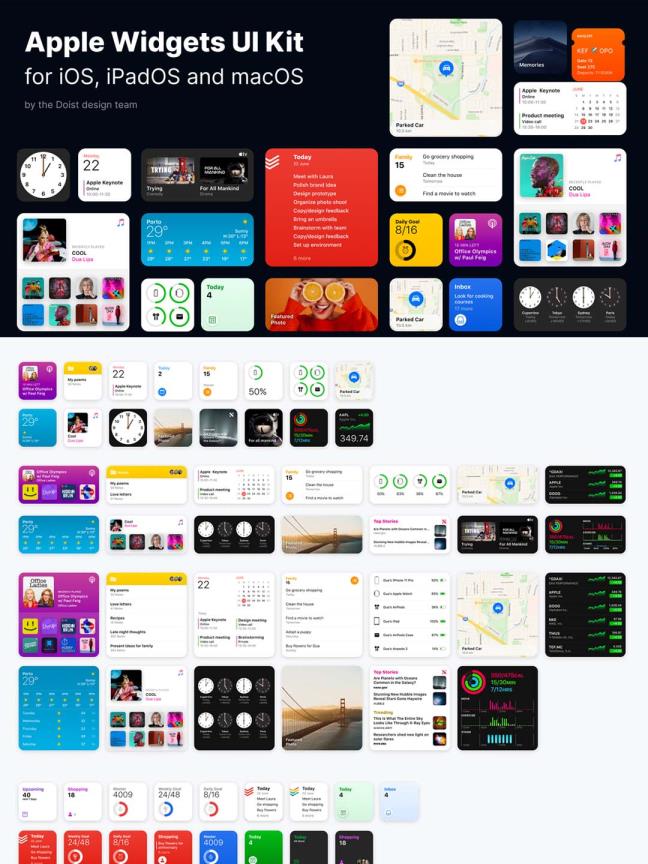 iOS 14 UI kit组件UI资源下载，iOS 14 UI源文件，UI素材figma源文件下载