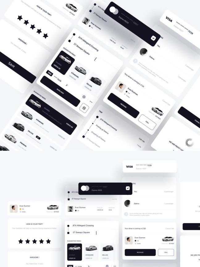 高端汽车类应用UI源文件，汽车App UI资源下载，汽车UI kit组件sketch源文件