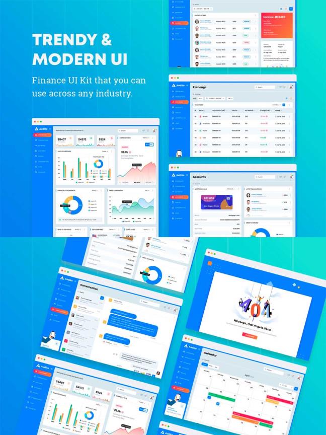 一套B端产品后台UI界面源文件下载，后台dashboard UI资源下载，后台仪表盘UI素材 sketch源文件下载