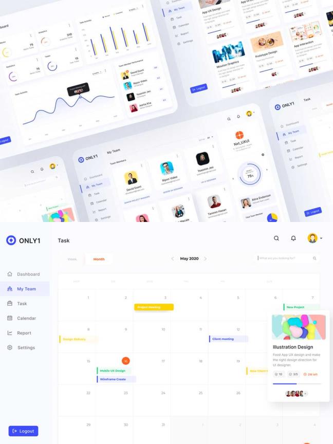 B端产品UI源文件下载，项目管理UI界面设计资源下载，团队管理UI界面设计素材figma源文件