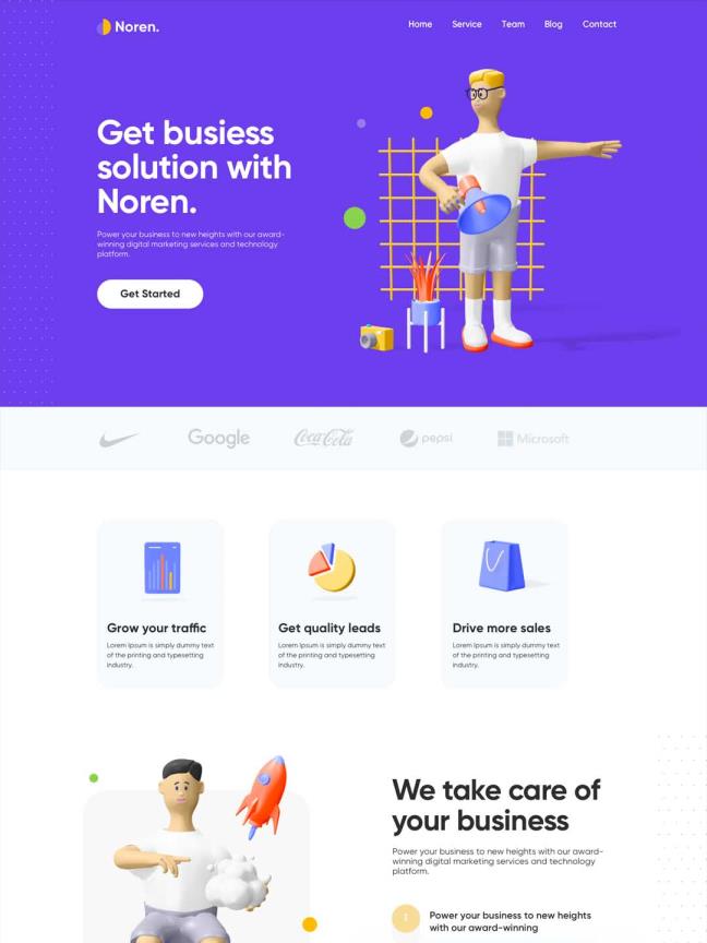 C4D插画风登陆页UI界面 sketch源文件（内含字体包）下载
