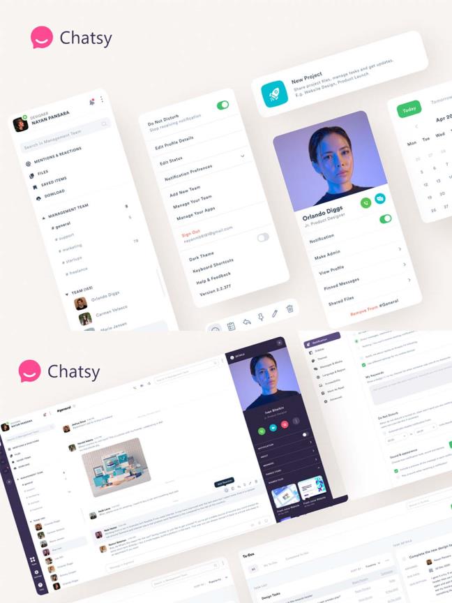 saas聊天系统，办公OA系统，B端saas服务系统，saas UI素材xd源文件