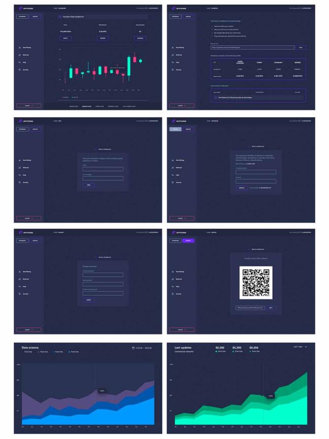 Dark Mode、 暗色系超全数据可视化、仪表盘UI kit展示界面sketch源文件下载