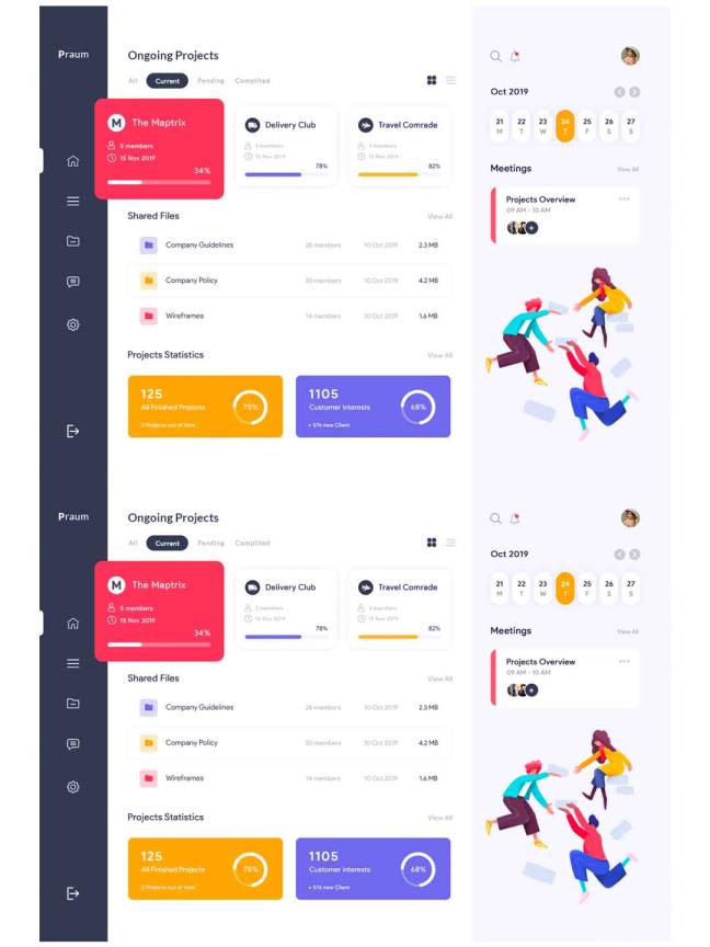 B端网站后台dashboard仪表盘UI源文件，后台UI psd源文件