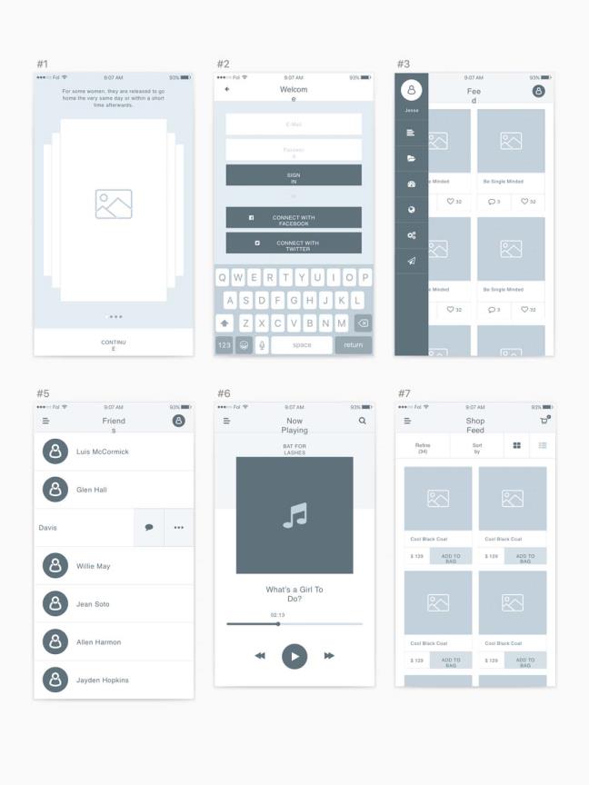 音乐app原型图设计源文件sketch格式