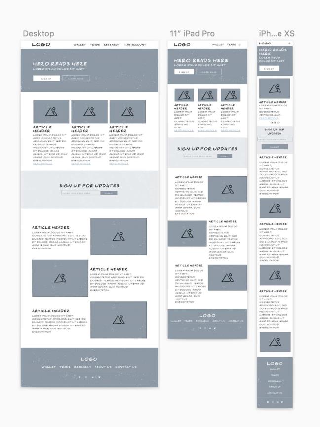 低保真网站原型图响应式设计sketch格式