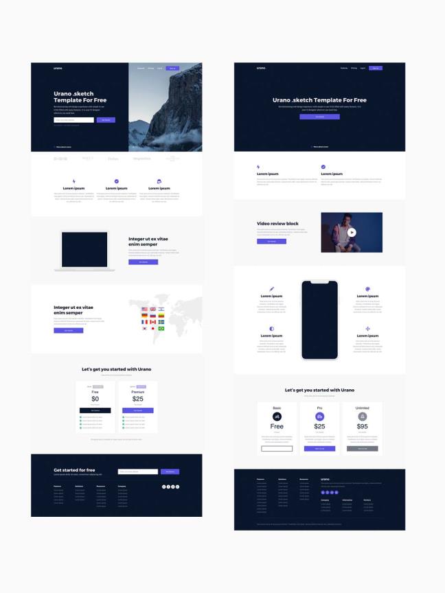 高端大气网页全套sketch源文件下载