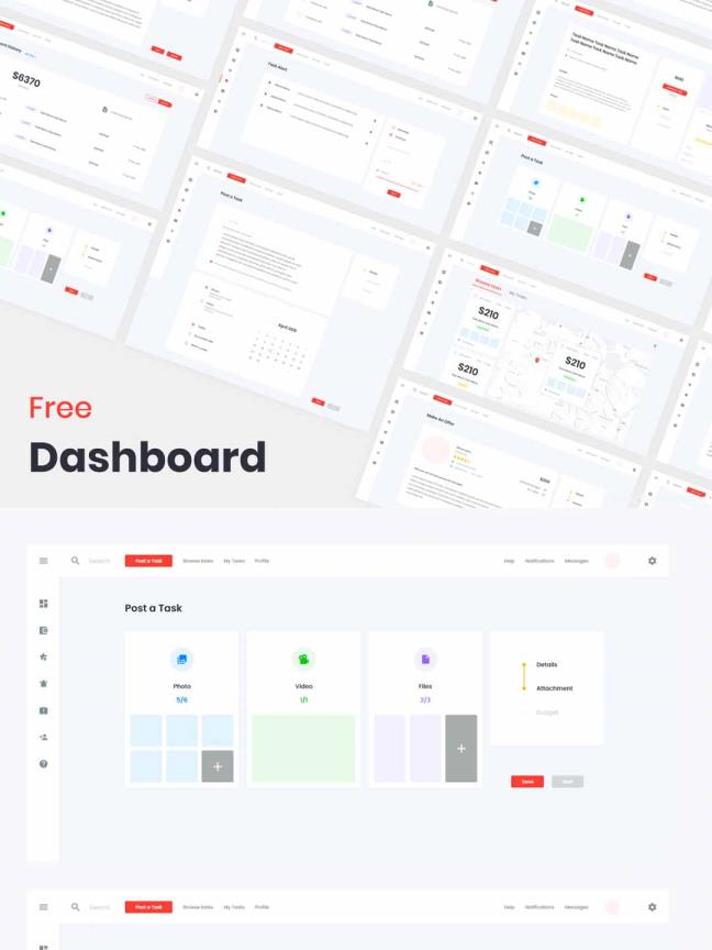 成套精品后台模板dashboard .xd素材下载,UI源文件模板下载