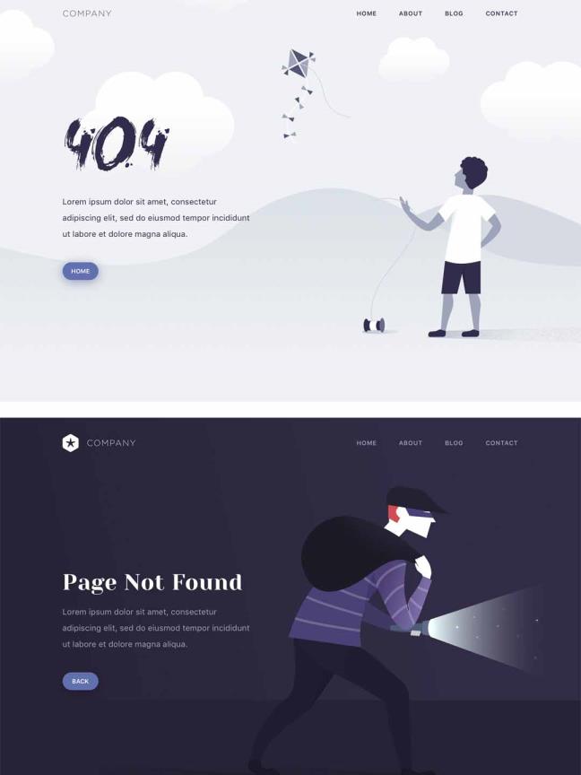 精美404状态网页设计Sketch源文件