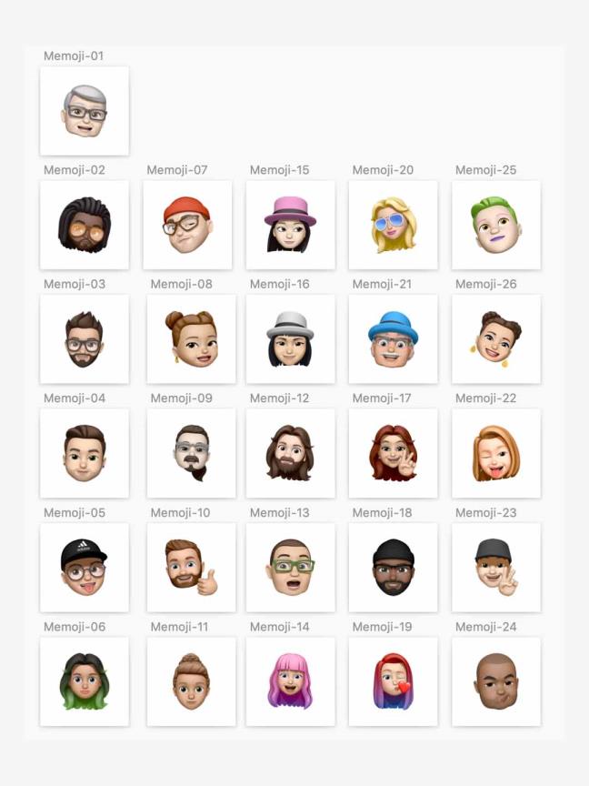 Egor Komarov的拟我表情风格头像sketch格式