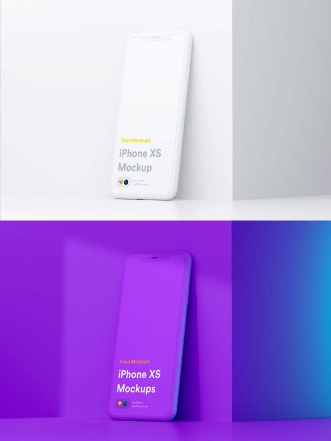iPhone XS手机模板sketch+psd源文件