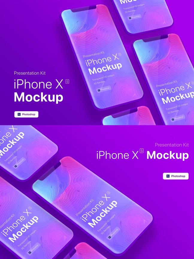 高端iPhone 手机模板样机源文件，iPhone xs样机psd源文件