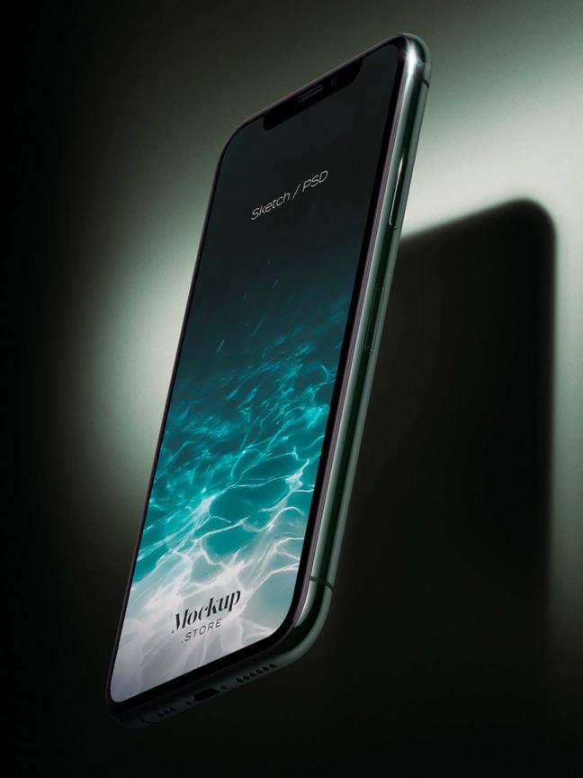 iPhone 11样机模板，作品集包装模板，iPhone mockup