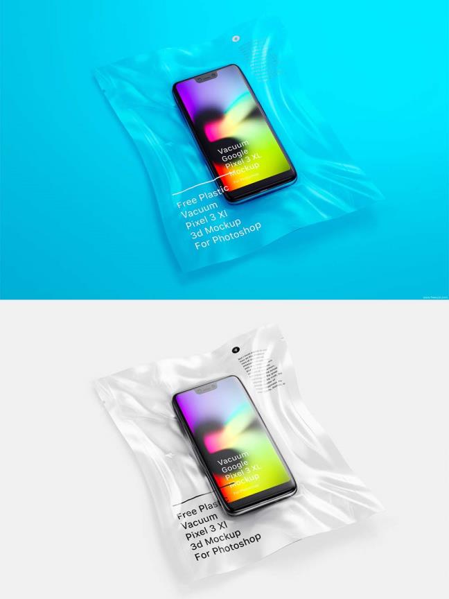 真空包装 Pixel 3样机模板源文件， Pixel 3 mockup,UI资源下载，psd源文件