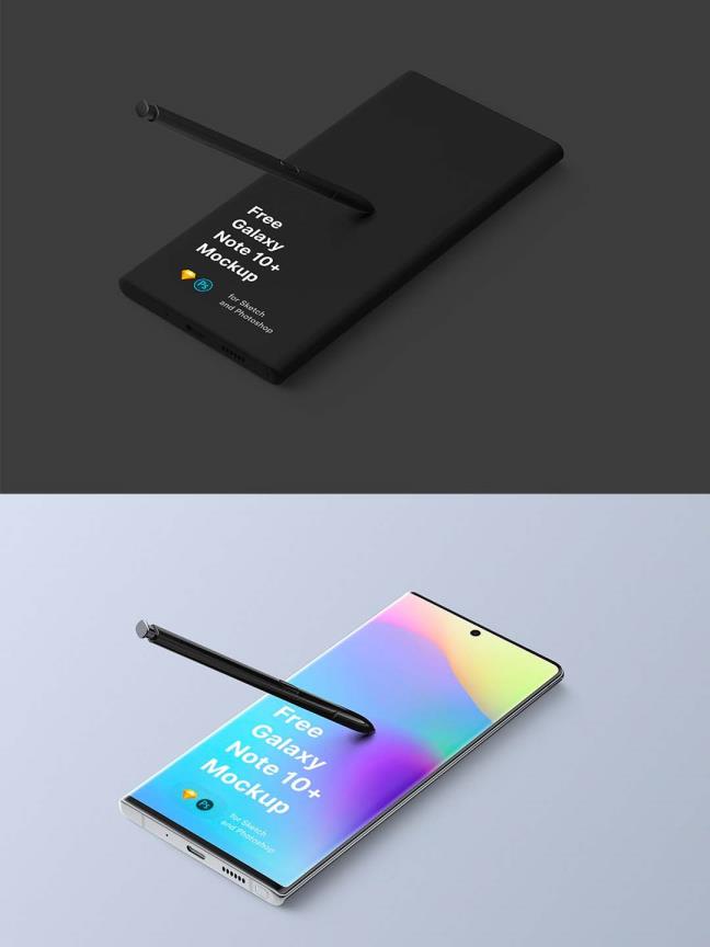 Galaxy Note Mockup手机样机模板psd、sketch源文件下载