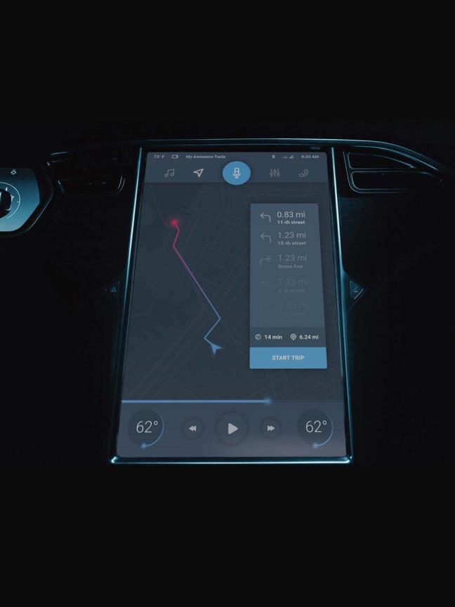 特斯拉仪表盘概念sketch资源