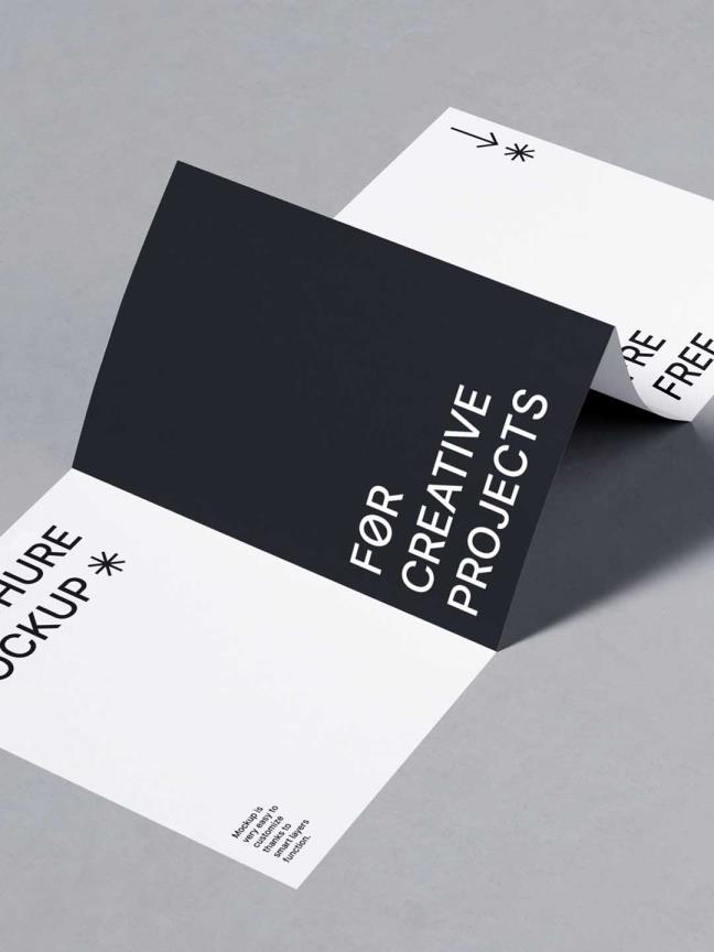 三折页psd样机源文件，超大像素