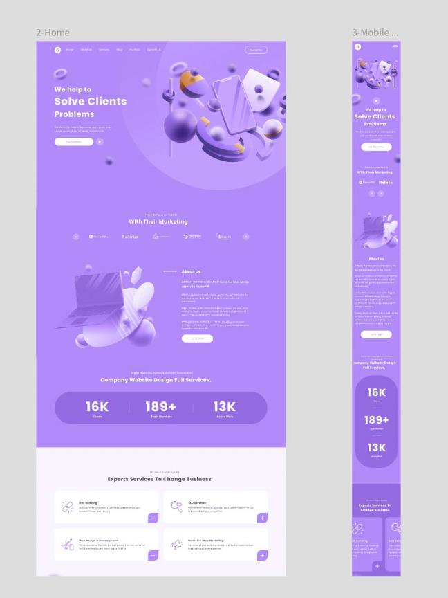 3D元素，小清新互联网产品，B端企业，电子产品，着落页设计XD源文件