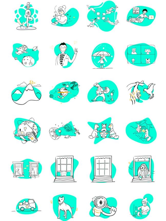 为您的设计/产品提供 75 个插图库