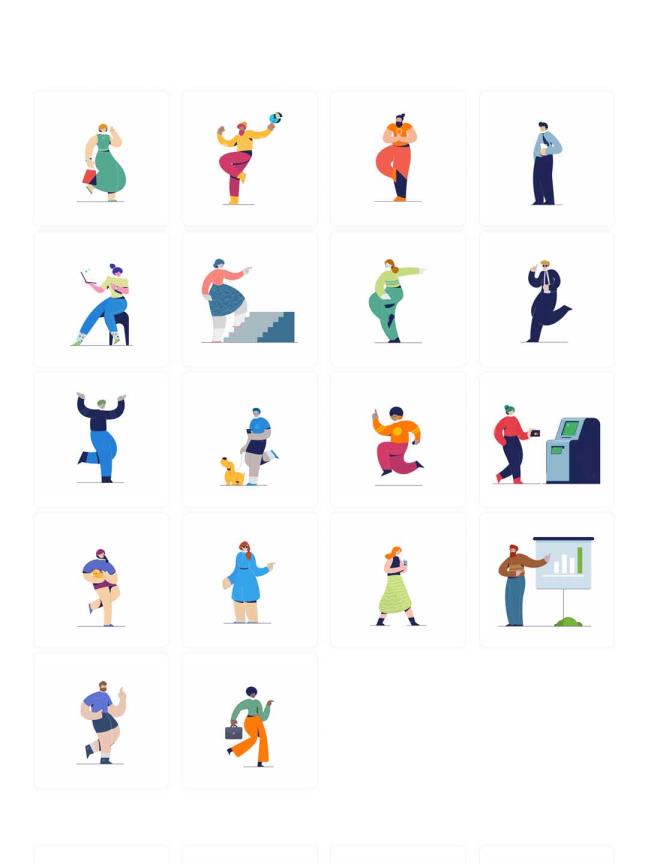 50个包含的所有插图都是完全可编辑的，我们包含源 Ai 文件和 SVG，可与任何矢量编辑软件一起使用