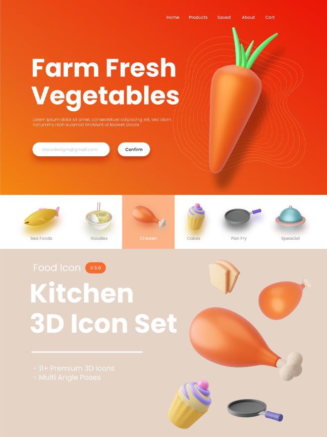 美食3D图标 | 厨师3D人物形象 | 3D免抠素材