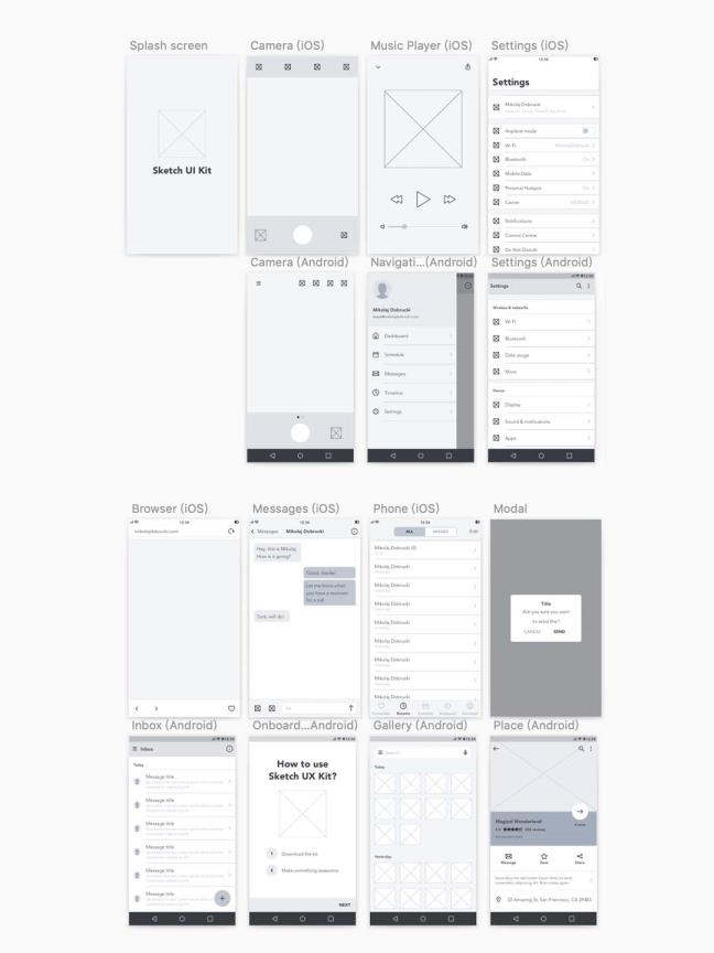 一套三端，网页，后台，app原型图sketch源文件