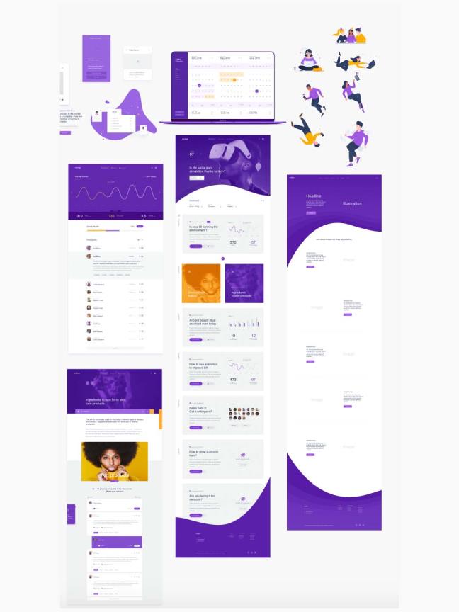 一整套科技型公司网站设计sketch源文件