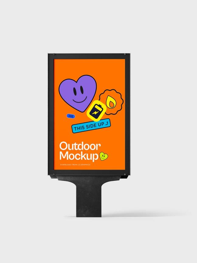 户外广告展台海报样机psd源文件