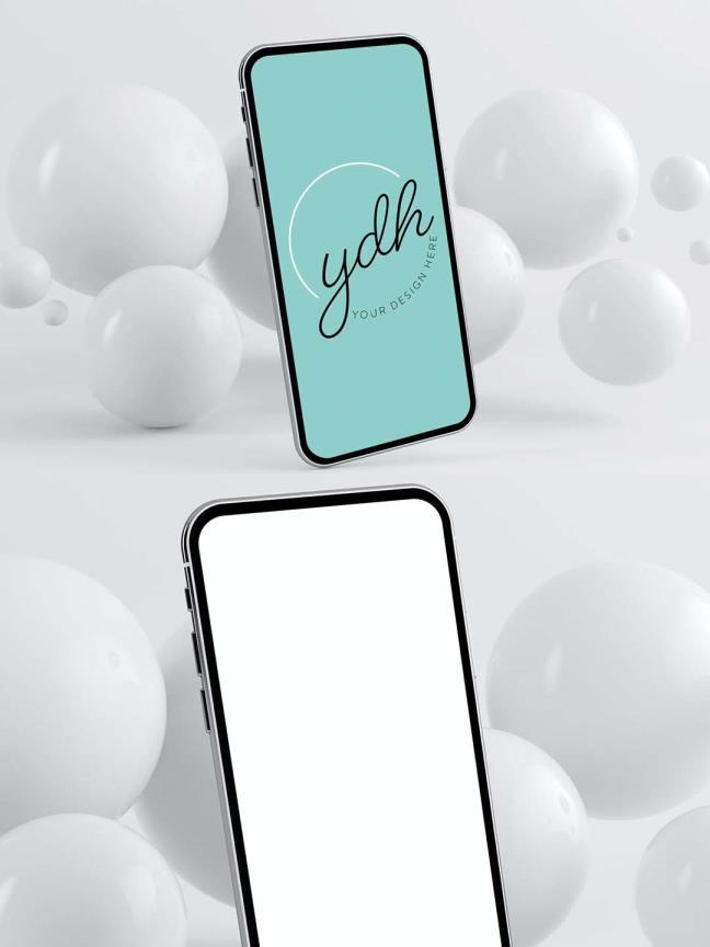 无边框手机样机mockup苹果手机iPhone样机mockup psd源文件