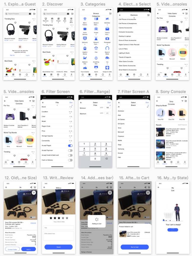 咸鱼二手货买卖app小程序sketch,figma,xd源文件，明暗多屏幕设计