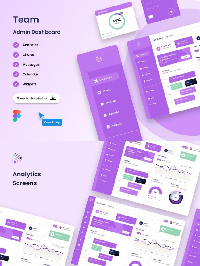 16页B端后台管理系统设计 | Web后台设计Figma源文件